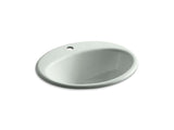 KOHLER K-2905-1-47 Farmington Drop-in bathroom sink with single faucet hole