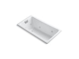 KOHLER K-852-H2-0 Tea-for-Two 60" x 32" drop-in whirlpool with reversible drain and heater without trim