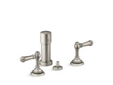 KOHLER K-72765-4 Artifacts Widespread bidet faucet with lever handles