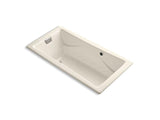 KOHLER K-865-GBN-47 Tea-for-Two 72" x 36" drop-in BubbleMassage air bath with Vibrant Brushed Nickel airjet finish