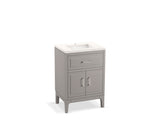 KOHLER K-33551-ASB Seer 24" bathroom vanity cabinet with sink and quartz top