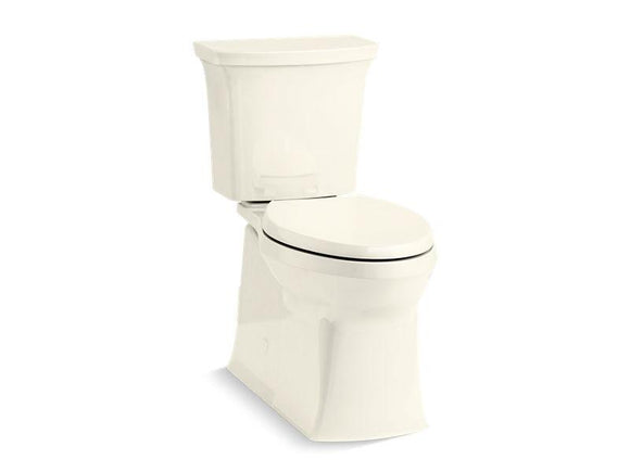 KOHLER 3814-RA-96 Corbelle Comfort Height Two-Piece Elongated 1.28 Gpf Chair Height Toilet With Right-Hand Trip Lever in Biscuit