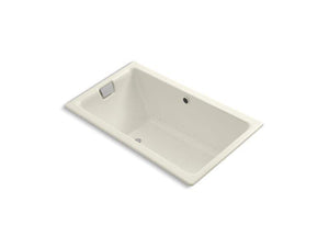 KOHLER K-856-G96-96 Tea-for-Two 66" x 36" drop-in BubbleMassage air bath with Biscuit airjet finish
