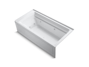 KOHLER K-1124-HR Archer 72" x 36" alcove whirlpool bath with integral apron and right-hand drain