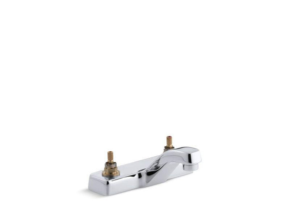 KOHLER 7404-KNE-CP Triton 0.5 Gpm Centerset Commercial Bathroom Sink Base Faucet With Vandal-Resistant Aerator, Requires Handles, Drain Not Included in Polished Chrome