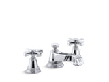 KOHLER 13132-3B-CP Pinstripe Widespread Bathroom Sink Faucet With Cross Handles in Polished Chrome