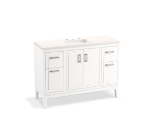 KOHLER K-33554-ASB Seer 48" bathroom vanity cabinet with sink and quartz top