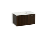 KOHLER K-99543-R-1WJ Jute 36" wall-hung bathroom vanity cabinet with 1 door and 1 drawer on right