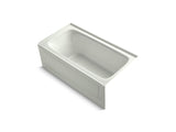 KOHLER K-1150-RAW Bancroft 60" x 32" alcove bath with Bask heated surface, integral apron, and right-hand drain