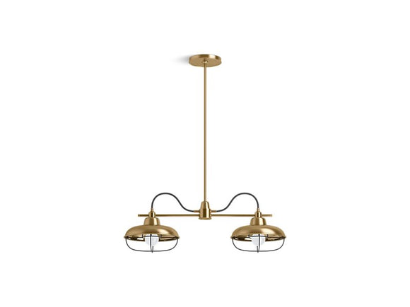 KOHLER K-23660-CH02 Modern Farm Two-light linear chandelier