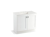 KOHLER K-99531-TK-1WA Poplin 36" bathroom vanity cabinet with toe kick and 2 doors