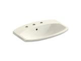 KOHLER K-2351-8-47 Cimarron Drop-in bathroom sink with 8" widespread faucet holes