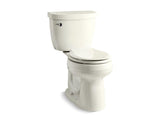 KOHLER 3851-U-96 Cimarron Comfort Height Two-Piece Round-Front 1.28 Gpf Chair Height Toilet With Insulated Tank And 10" Rough-In in Biscuit