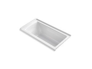 KOHLER K-1946-RW Archer 60" x 30" alcove bath with Bask heated surface, integral flange, and right-hand drain