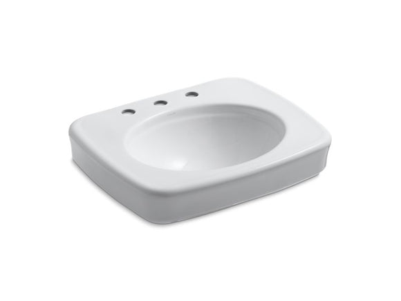 KOHLER K-2340-8 Bancroft pedestal bathroom sink basin with 8