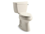 KOHLER 3658-RA-47 Highline Classic Comfort Height Two-Piece Elongated 1.28 Gpf Chair Height Toilet With Right-Hand Trip Lever in Almond