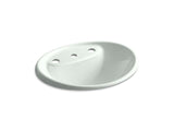 KOHLER K-2839-8 Tides Drop-in bathroom sink with 8" widespread faucet holes