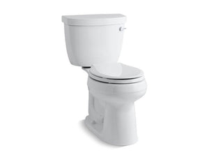 KOHLER 3851-UR-0 Cimarron Comfort Height Two-Piece Round-Front 1.28 Gpf Chair Height Toilet With Right-Hand Trip Lever, Insulated Tank And 10" Rough-In in White