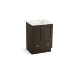 KOHLER K-99527-TK-1WC Poplin 24" bathroom vanity cabinet with toe kick, 2 doors and 1 drawer