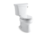 KOHLER K-3978-TR Wellworth Two-piece elongated 1.6 gpf toilet with right-hand trip lever and tank cover locks