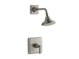 KOHLER TS13134-4B-BN Pinstripe Rite-Temp(R) Shower Valve Trim With Lever Handle And 2.5 Gpm Showerhead in Vibrant Brushed Nickel