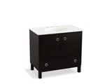 KOHLER K-99506-LG-1WU Jacquard 36" bathroom vanity cabinet with furniture legs, 2 doors and 1 drawer