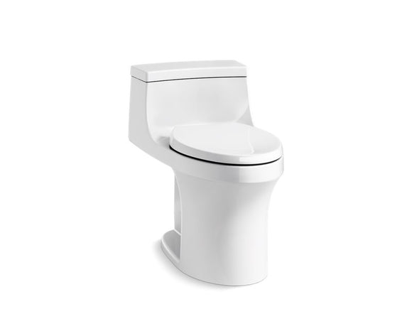 KOHLER K-5172-RA San Souci One-piece compact elongated 1.28 gpf chair height toilet with right-hand trip lever, and Quiet-Close seat