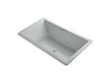 KOHLER K-1174-G-95 Underscore Rectangle 72" x 42" drop-in BubbleMassage(TM) Air Bath with center drain
