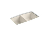 KOHLER K-5846-5U-47 Brookfield 33" x 22" x 9-5/8" under-mount double-equal kitchen sink