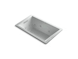 KOHLER K-1849-H2-95 Underscore Rectangle 60" x 36" drop-in whirlpool with heater without jet trim