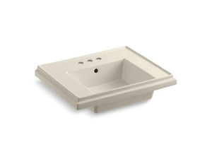 KOHLER K-2757-4-47 Tresham 24" pedestal bathroom sink basin with 4" centerset faucet holes