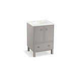 KOHLER K-99501-LG-1WT Jacquard 24" bathroom vanity cabinet with furniture legs, 2 doors and 1 drawer