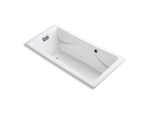 KOHLER K-865-GCP-0 Tea-for-Two 72" x 36" drop-in BubbleMassage air bath with Polished Chrome airjet finish