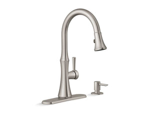 KOHLER K-R28706-SD Kaori Pull-down kitchen sink faucet with soap/lotion dispenser