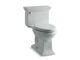 KOHLER 3813-95 Memoirs Stately Comfort Height One-Piece Compact Elongated 1.28 Gpf Chair Height Toilet With Quiet-Close Seat in Ice Grey