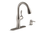 KOHLER K-R45350-SD Alma Pull-down kitchen faucet with soap/lotion dispenser
