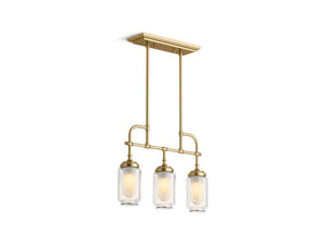 KOHLER 22658-CH03-BGL Artifacts Three-Light Linear in Moderne Brushed Gold