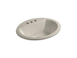 KOHLER K-2699-4-G9 Bryant Oval Drop-in bathroom sink with 4" centerset faucet holes