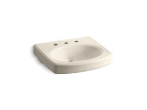 KOHLER K-2028-8-47 Pinoir Bathroom sink basin with 8" widespread faucet holes
