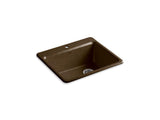 KOHLER K-5872-1A1-KA Riverby 25" x 22" x 9-5/8" top-mount single-bowl kitchen sink with sink rack