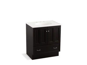 KOHLER K-99516-TK-1WA Damask 30" bathroom vanity cabinet with toe kick, 2 doors and 1 drawer