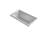 KOHLER K-1167-GVL-95 Underscore Rectangle 60" x 30" integral flange VibrAcoustic + BubbleMassage(TM) Air Bath with left-hand drain