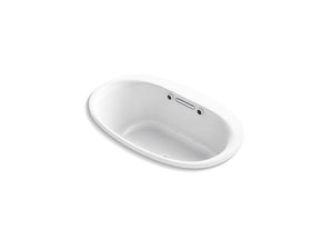 KOHLER K-5714-GCW-0 Underscore Oval 60" x 36" drop-in BubbleMassage(TM) Air Bath with Bask heated surface and chromatherapy