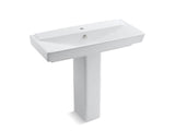 KOHLER 5149-1-0 Rêve 39" Pedestal Bathroom Sink With Single Faucet Hole in White