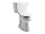 KOHLER 3658-RA-0 Highline Classic Comfort Height Two-Piece Elongated 1.28 Gpf Chair Height Toilet With Right-Hand Trip Lever in White