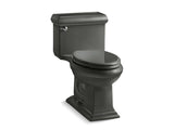 KOHLER 3812-58 Memoirs Classic Comfort Height One-Piece Compact Elongated 1.28 Gpf Chair Height Toilet With Quiet-Close Seat in Thunder Grey