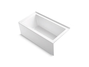 KOHLER K-20202-RA Underscore 60" x 32" alcove bath with integral apron, integral flange, and right-hand drain