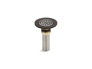 KOHLER K-8807 Brass sink drain and strainer with tailpiece for 3-1/2" to 4" outlet