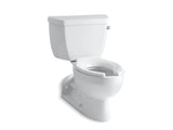 KOHLER 3652-RA-0 Barrington Two-Piece Elongated 1.0 Gpm Toilet With Pressure Lite(R) Flushing Technology And Right-Hand Trip Lever in White