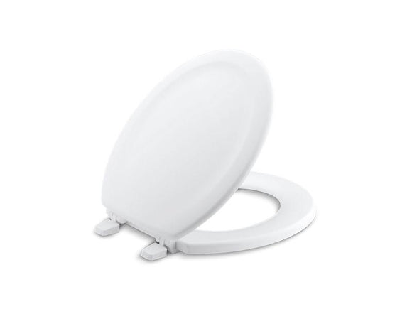 KOHLER 4816-0 Stonewood Quick-Release Round-Front Toilet Seat in White